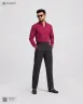 Maroon and White Old Money Striped Shirt | MS-228