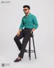 Teal Duel Tone Old Money Striped Shirt | MS-232