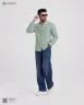 Mint and Grey Remi Cotton Old Money Striped Shirt | MS-233