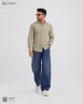 Olive Duel Tone Old Money Striped Shirt | MS-236