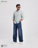 Sky Blue and Navy Blue Old Money Striped Shirt | MS-238