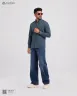 Slate Blue Small Check Old Money Shirt | MS-239