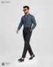 Slate Blue Small Check Old Money Shirt | MS-239
