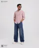 Men Pink and White Old Money Striped Shirt | MS-240