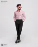 Men Pink and White Old Money Striped Shirt | MS-240