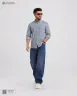 Navy Blue and White Old Money Striped Shirt | MS-242