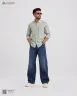 Faded Olive and White Remi Old Money Striped Shirt | MS-245
