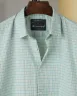 Mint and blue Old Money Striped Check Shirt | MS-264