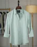 Mint and blue Old Money Striped Check Shirt | MS-264