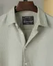 Mist Gray Duel Tone Old Money Striped Shirt | MS-270