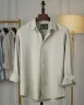 Mist Gray Duel Tone Old Money Striped Shirt | MS-270