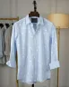 Sky Blue and White Old Money Striped Shirt | MS-271