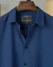 Blue Duel Tone Old Money Striped Shirt | MS-273