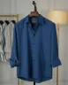 Blue Duel Tone Old Money Striped Shirt | MS-273