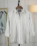 Grey and White Old Money Striped Shirt | MS-274