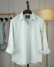 Aqua Mist and White Old Money Striped Shirt | MS-275