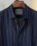 Navy blue and White Old Money Striped Shirt | MS-278
